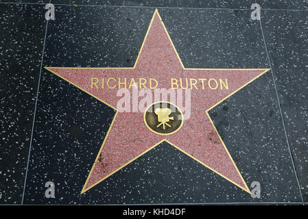 HOLLYWOOD, CA - DÉCEMBRE 06 : Richard Burton star sur le Hollywood Walk of Fame à Hollywood, Californie, le 6 décembre 2016. Banque D'Images