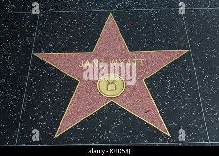 HOLLYWOOD, CA - DÉCEMBRE 06 : Jane Wyatt star sur le Hollywood Walk of Fame à Hollywood, Californie, le 6 décembre 2016. Banque D'Images