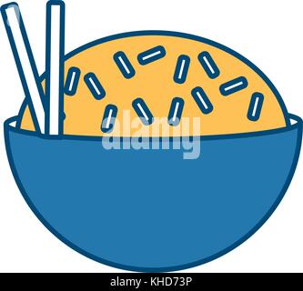 Alimentaire de riz délicieux Illustration de Vecteur