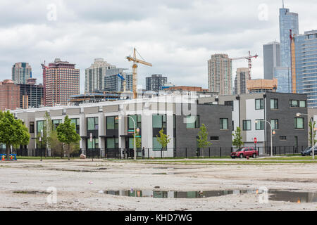 Maison contemporaine résidences construites sur le site de l'Cabrini-Green Projet de logement. Banque D'Images