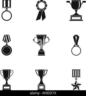 Icons set de championnat, le style simple Illustration de Vecteur