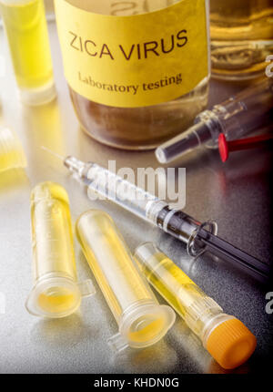 Pour les tests de recherche de l'image, test de zika conceptual Banque D'Images