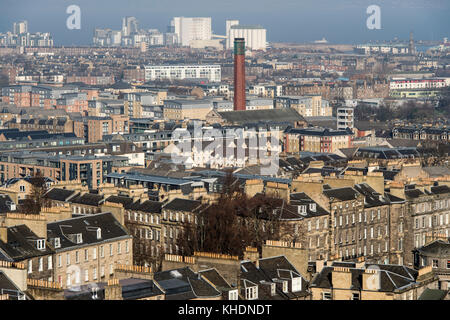 Royaume-uni, Ecosse, Edimbourg, paysage urbain de Calton Hill Banque D'Images