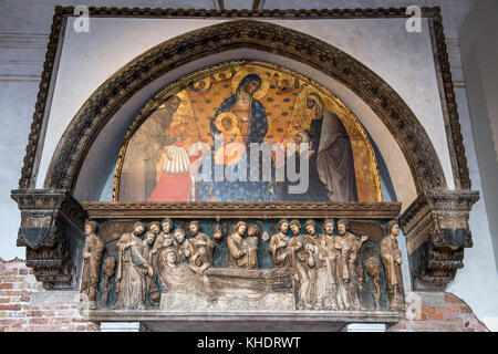 Doge Francesco Dandolo et sa femme monument, Venise, Santa Maria Gloriosa dei Frari. Banque D'Images