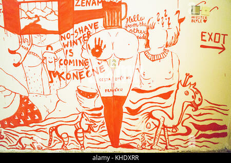 Pokoje VI, salles VI, exposition spécifique au site de jeunes arts et la confrontation d'ateliers sélectionnés d'écoles d'art tchèques, salle 7 Banque D'Images