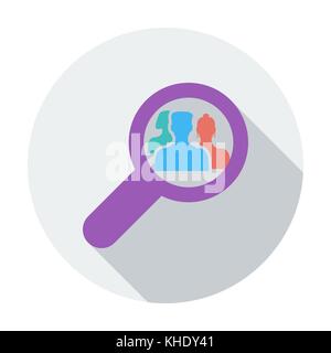 Trouver des amis. L'icône de couleur unique. Vector illustration. Illustration de Vecteur