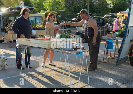 Marché paysan de Velleron Banque D'Images