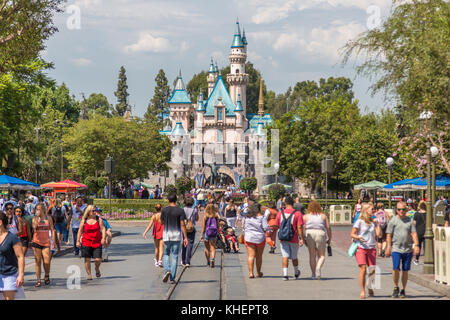 Sleeping Beauty Castle, Disneyland Park, Disneyland Resort, Anaheim, Californie, ÉTATS-UNIS Banque D'Images