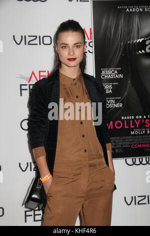 Hollywood, Etats-Unis. 16 Nov, 2017. 11/16/2017 Irbis Veranika 'Molly's Game' Festival 2017 Soirée de clôture qui a eu lieu au Théâtre chinois de Grauman à Hollywood, CA Photo : Cronos/Hollywood News Banque D'Images