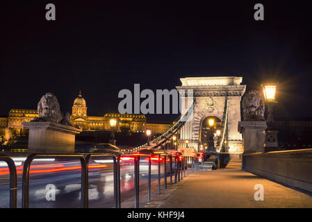 Pont des chaînes à Budapest Banque D'Images