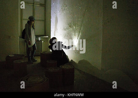 Pokoje VI, salles VI, exposition spécifique au site de jeunes arts et la confrontation d'ateliers sélectionnés d'écoles d'art tchèques, salle 18 Banque D'Images