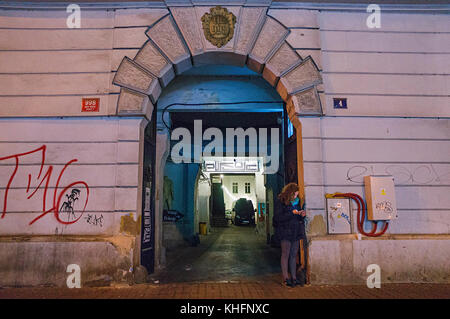 Pokoje VI, salles VI, exposition spécifique au site de l'art jeune et la confrontation des ateliers sélectionnés des écoles d'art tchèques Banque D'Images