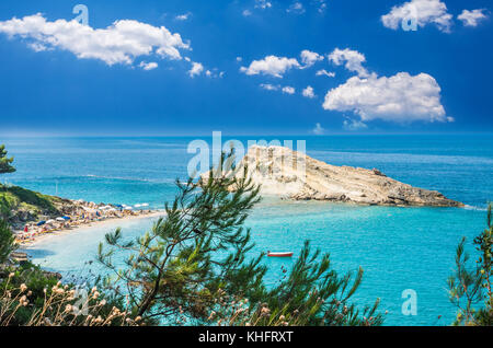 Turkopodaro beach, kefalonia , Grèce. Belle vue sur turkopodaro beach sur l'île de Céphalonie, îles Ioniennes, Grèce Banque D'Images