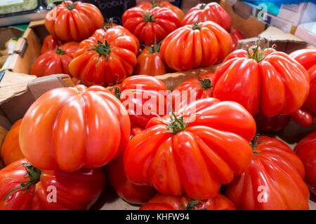 Tomates en vente sur le marché de Nice Banque D'Images