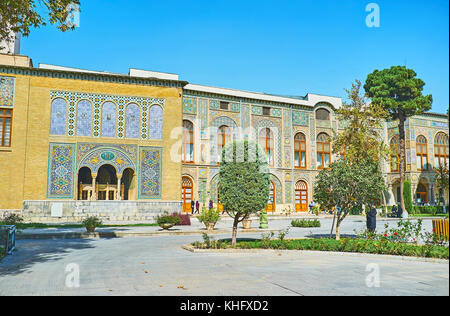 Téhéran, Iran - 11 octobre 2017 : Palais du Golestan notable est le symbole de la ville, le 11 octobre à Téhéran. Banque D'Images