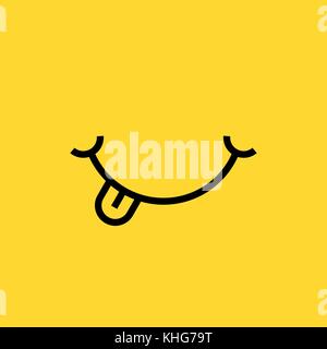 Sourire avec timon sur fond jaune Illustration de Vecteur