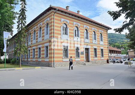 La ville de Mostar, Bosnie-Herzégovine : la mairie Banque D'Images