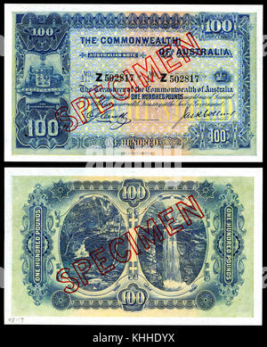 AUS-9c-Commonwealth d'Australie (100 livres (1918) Banque D'Images