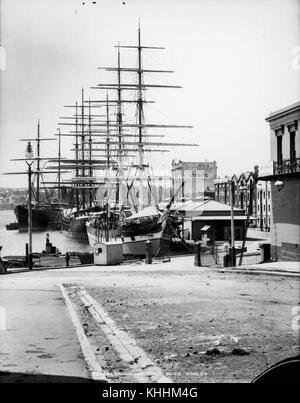 Les navires de la laine, Circular Quay, Sydney, 1900 Banque D'Images