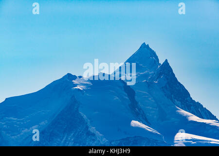 Montagne Weisshorn, neige, Suisse vue de Gemmi en Canton du Valais Banque D'Images