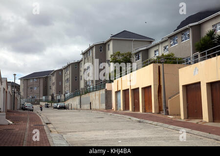 Zonnebloem Homes dans le vieux quartier de District Six - Cape Town - Afrique du Sud Banque D'Images