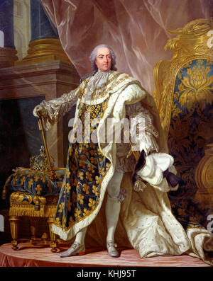 Louis Michel van Loo - Portrait de Louis XV 18e siècle Banque D'Images