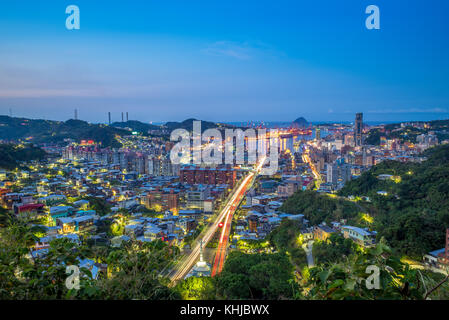 Cityscape de Keelung, Taïwan Banque D'Images