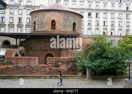 L'église Saint-Georges est une rotonde de briques rouges chrétienne primitive, Sofia, Bulgarie Banque D'Images