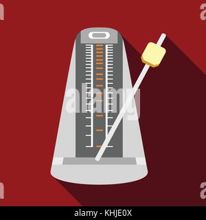 Métronome, style plat Illustration de Vecteur