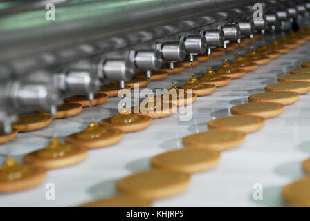 Biscuit et waffle factory line production Banque D'Images