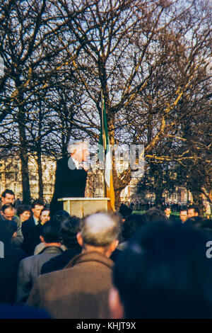 Un irlandais à Speakers Corner à Hyde park. circa 1950 Londres Banque D'Images