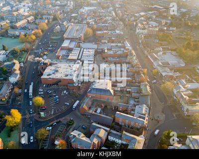 Leighton Buzzard ville- Vue aérienne Banque D'Images