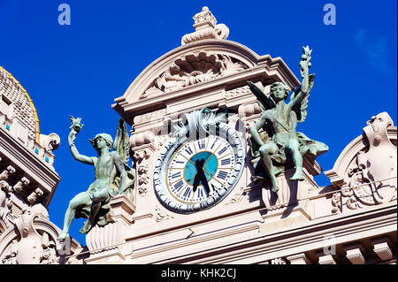 Europe. Principauté de Monaco (98). Monte-Carlo. Le casino. L'horloge. Détails Banque D'Images