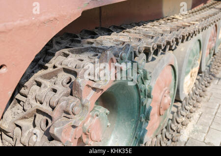 Réservoir de Caterpillar close up Banque D'Images