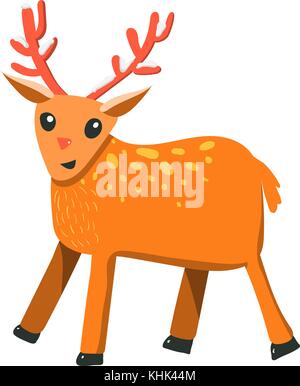 Vector cartoon style raindeer télévision Illustration de Vecteur