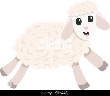 Vector cartoon cute sheep Illustration de Vecteur