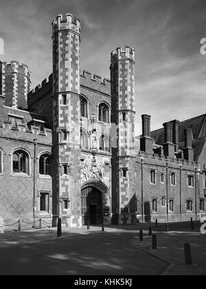 Grande Porte de St John's College de Cambridge Banque D'Images