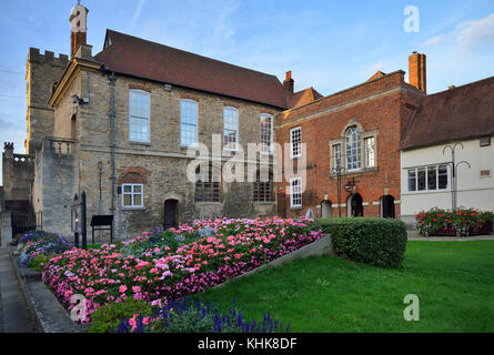 Quadrangle école avec Guild Hall & roysse , école, bridge street, Abingdon Banque D'Images