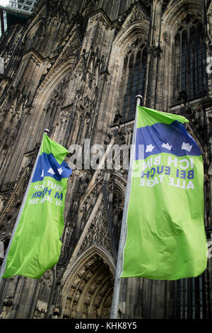 La cathédrale de Cologne, Innenstadt central city district et plus grande ville de l'Etat fédéral allemand de Rhénanie du Nord-Westphalie en Allemagne, Europe Banque D'Images