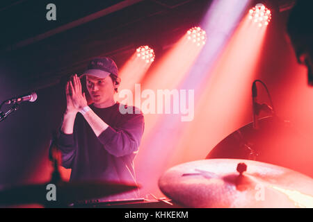 Le producteur de musique électronique danois et l'enregistrement artiste effectue une Sekuoia au concert live de templet Lyngby. Le Danemark, 25/11 2016. Banque D'Images