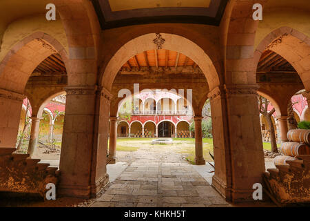 Jaral de berrio hacienda mexicaine abandonnés détails architecturaux Banque D'Images