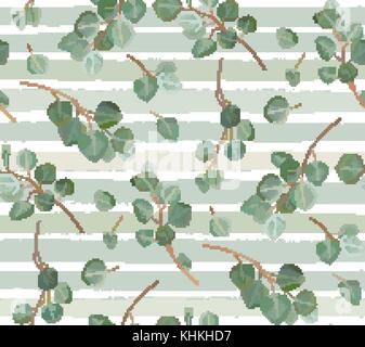 Modèle d'eucalyptus transparente silver dollar tree branches naturelles avec des feuilles tropicales vert dans un style aquarelle. vecteur élégant décoratif verdure Illustration de Vecteur