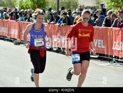Les coureurs de marathon au Mount Charleston Revel courses dans Las Vegas, Nevada. Banque D'Images