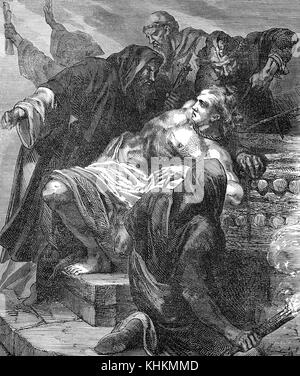 Galilée attaqué par l'Inquisition romaine en 1633 Banque D'Images
