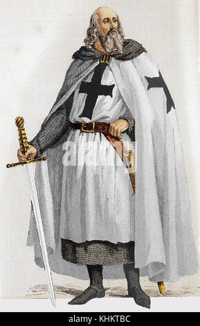 Jacques de MOLAY (c 1243-1314) dernier Grand Maître des Templiers. Banque D'Images