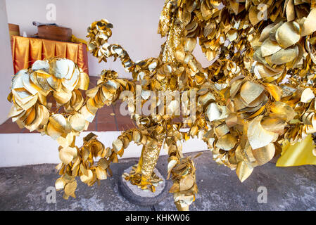 Golden Leaf bo dans le temple de Thaïlande Banque D'Images