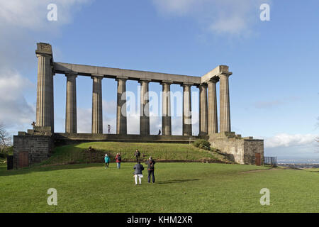 Monument national de l'Écosse, Carlton Hill, Édimbourg, Écosse, Grande-Bretagne Banque D'Images