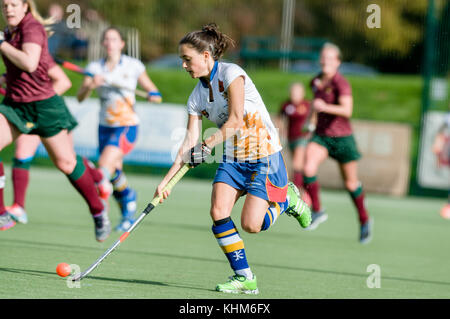 Féminine de hockey sur gazon, Staffordshire, England, UK Banque D'Images