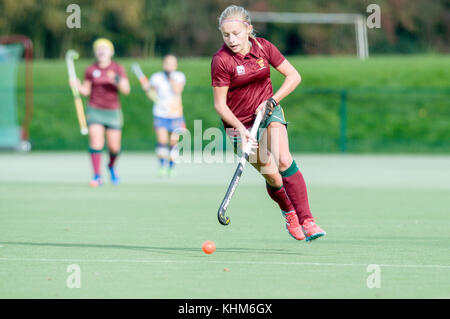 Féminine de hockey sur gazon, Staffordshire, England, UK Banque D'Images