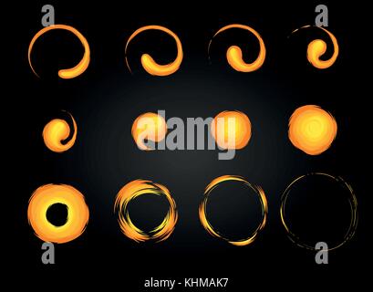 Explosion de feu fx effets spéciaux animation frames sprite sheet. vortex fire et thunder power images d'explosion pour l'animation flash dans des jeux, des vidéos et des Illustration de Vecteur